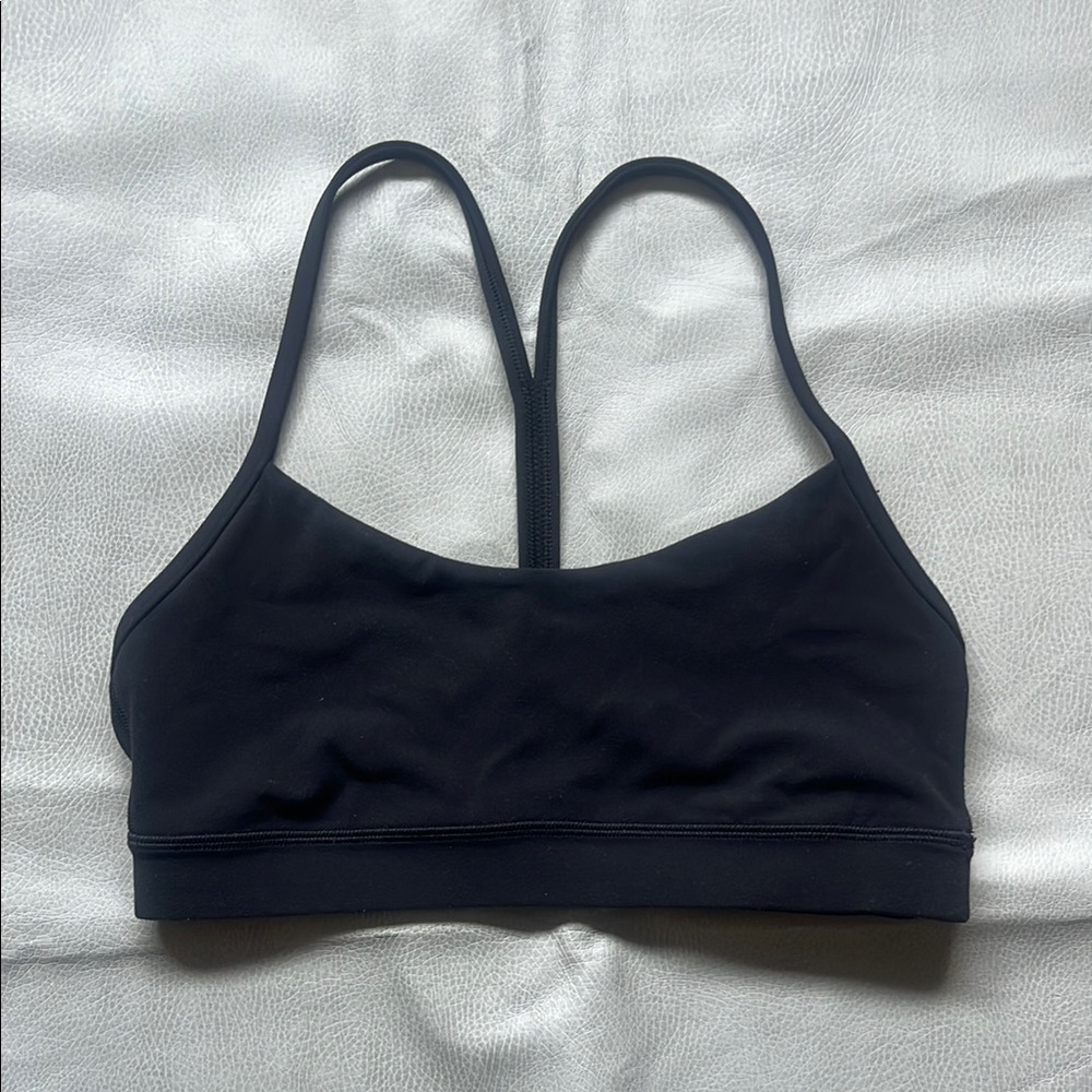 NWOT lululemon Power Y Black Sports Bra